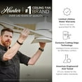 thumbnail image 2 of Hunter 52 inch Swanson Matte Black Ceiling Fan with LED Light Kit and Pull Chain, 2 of 10