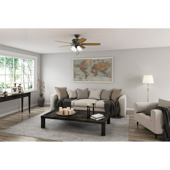 Hunter 52" Amberlin Indoor Ceiling Fan with LED Light and Pull Chain