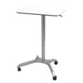 thumbnail image 2 of Seville Classics AIRLIFT XL 28" Pneumatic Sit-Stand Adjustable Rolling Desk Cart, White Silver, 2 of 5