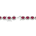 thumbnail image 5 of Oval Cut Gemstone Halo Tennis Bracelet in Sterling Silver, 5 of 6