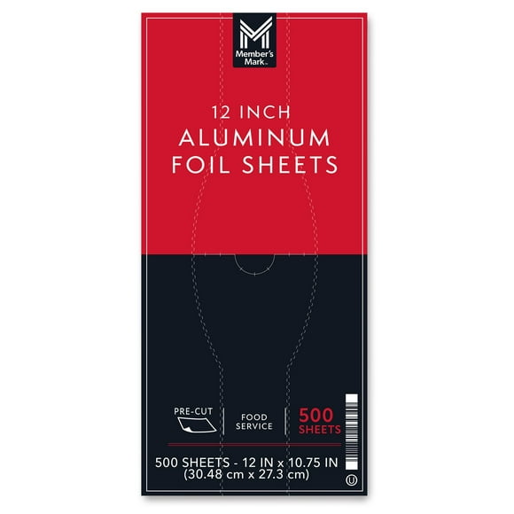 Member's Mark Foil Sheets, 12" x 10.75", 500 ct.