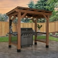 thumbnail image 3 of Backyard Discovery 8' x 6' Saxony Cedar Grill Gazebo, 3 of 17