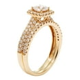thumbnail image 3 of 1.00 CT. T.W. Princess Diamond Halo Bridal Set in 14K Gold, 3 of 5