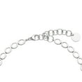 thumbnail image 3 of Oval Cut Lab Created Gemstone Halo Tennis Necklace in Sterling Silver, 3 of 4