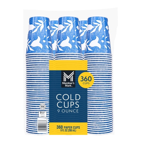 Member's Mark Printed Paper Bath Cold Cup 9 oz., 360 ct.