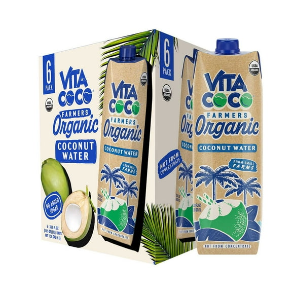 Vita Coco Farmers Organic Coconut Water, 33.8 fl. oz., 6 pk.
