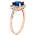 thumbnail image 2 of Cushion Cut Gemstone & 0.18 CT.T.W. Halo Diamond Ring in 14K Gold, 2 of 4