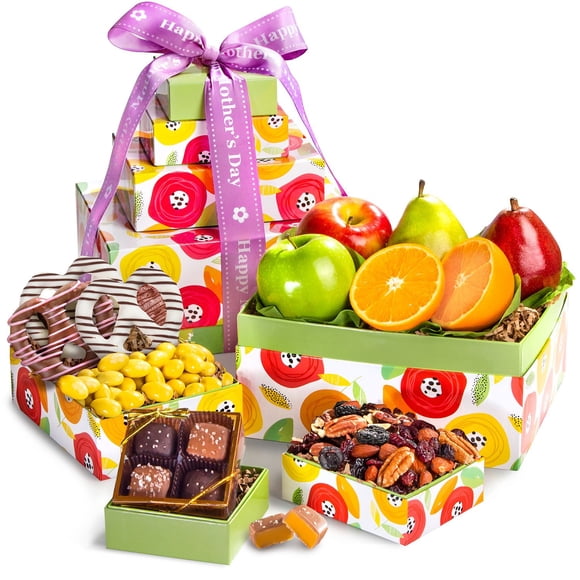A Gift Inside Sunny Days Fruit & Treats Tower