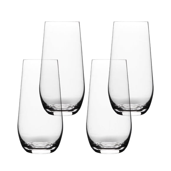Over&Back Stemless Drinking Glasses, Set of 4
