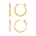 thumbnail image 2 of Hoop Earring Set in 14K Gold, 2 of 11