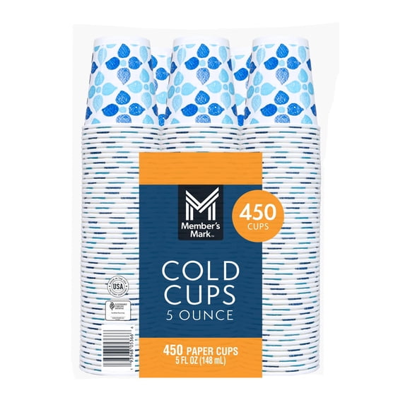 Member's Mark Printed Paper Bath Cold Cup 5 oz., 450 ct.