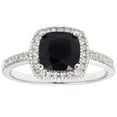 thumbnail image 1 of Cushion Cut Gemstone & 0.18 CT.T.W. Halo Diamond Ring in 14K Gold, 1 of 5