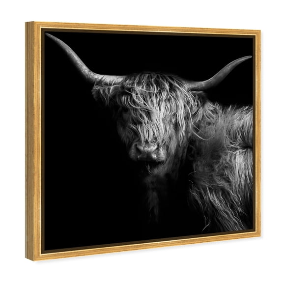 A Cow Square Rustic Farmhouse Canvas Print by Oliver Gal Prints