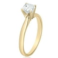 thumbnail image 2 of Princess Cut Solitaire Diamond Ring in 18K Gold, 2 of 5