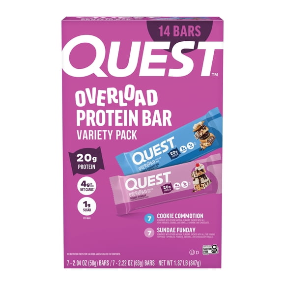 Quest Overload Protein Bar, Variety Pack, 14 pk.