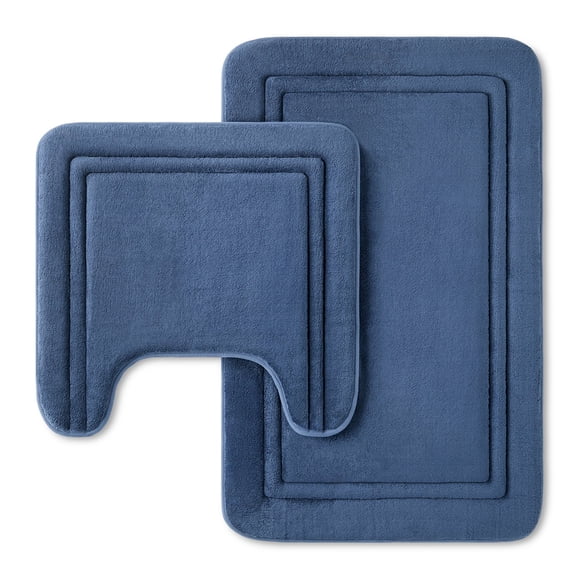 Member's Mark Quick-Dry Memory Foam Bath Mat Contour Set, Assorted Colors