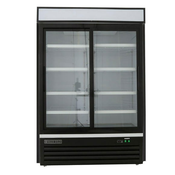 MAXX COLD 54", 48 cu. ft., Double Sliding Glass Door Reach-In Merchandiser Refrigerator