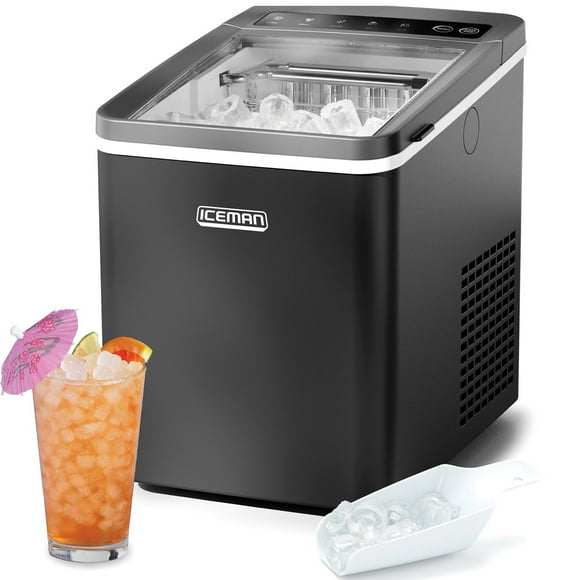 Iceman by Chefman Dual-Size Compact Bullet Ice Machine, 26lb Daily Ice Production