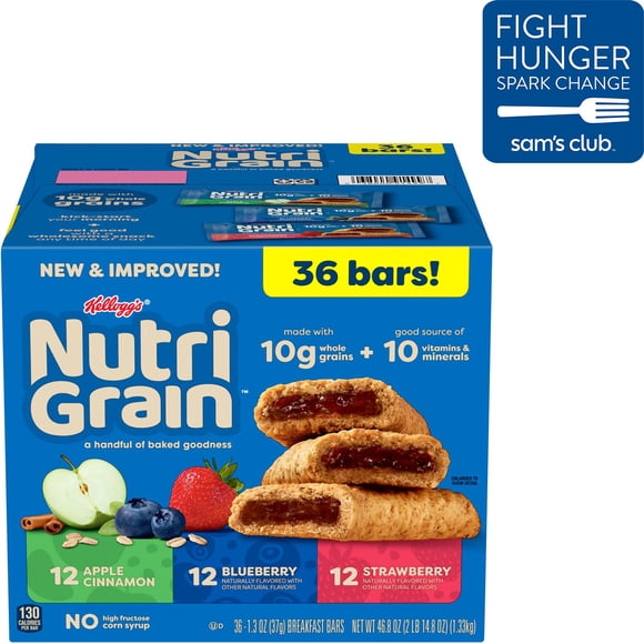 Nutri-Grain Bars Variety Pack, 1.3 oz., 36 pk.