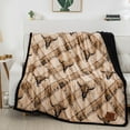 thumbnail image 2 of Yellowstone Silk Touch Mink Reverse Throw, 60" X 70", 2 of 5