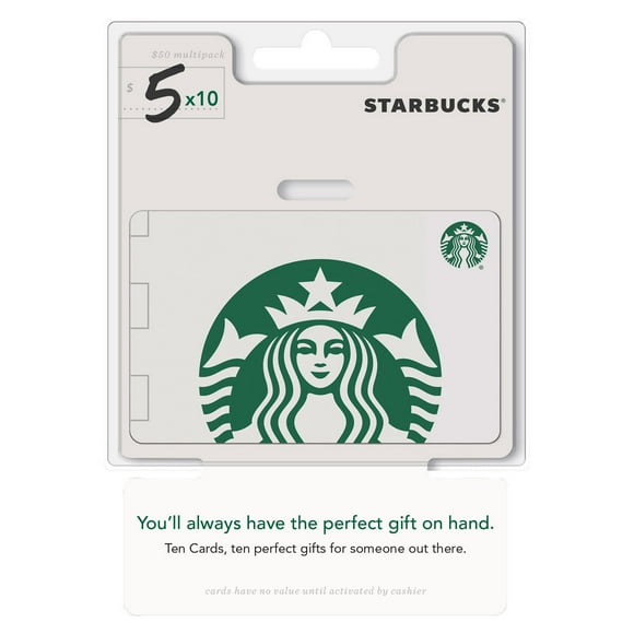 Starbucks $50 Gift Card Multi-Pack, $5 x 10