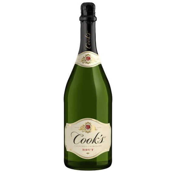 Cook's California Champagne Brut White Sparkling Wine, 1.5 L