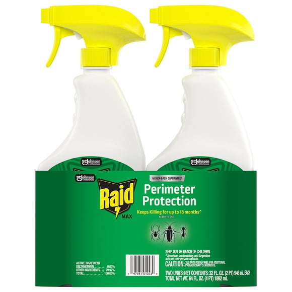 Raid Outdoor Perimeter Protection, 32oz, 2 Pack