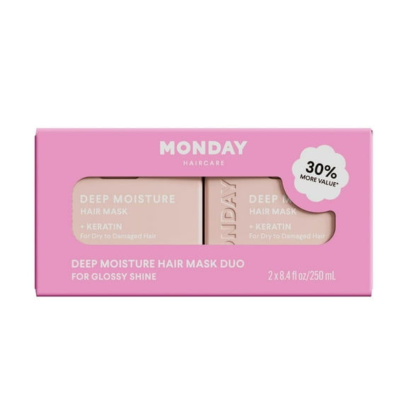 Monday DEEP MOISTURE Hair Mask Duo, 8.4 fl. oz., 2 pk.