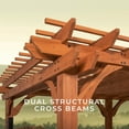 thumbnail image 3 of Backyard Discovery Beaumont Cedar Pergola with Trellis Roof and PowerPort, Choose Size, 3 of 8