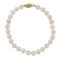thumbnail image 2 of White Cultured Freshwater Pearl Strand Bracelet in 14K Gold, 2 of 4