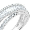 thumbnail image 4 of 1.18 CT. T.W. Baguette Cut Cross Over Diamond Band in 14K Gold, 4 of 7