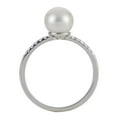 thumbnail image 2 of Cultured Freshwater Pearl and 0.08 CT.T.W. Diamond Ring in 14K Gold, 2 of 6