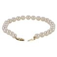 thumbnail image 3 of White Cultured Freshwater Pearl Strand Bracelet in 14K Gold, 3 of 4