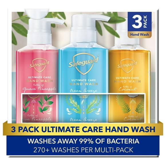 Safeguard Ultimate Care Hand Wash, Variety Pack, 15.5 fl. oz., 3 pk.