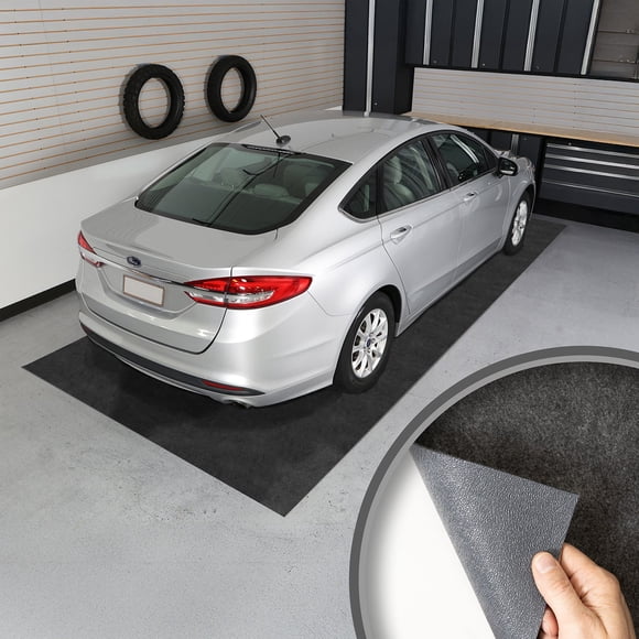 G-Floor® Drip & Dry Grey Absorbent Garage Floor Mats - 7'6" x 14'