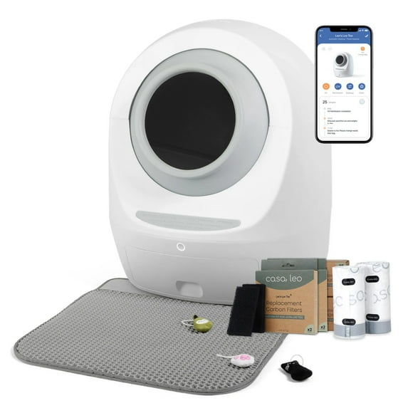 Casa Leo’s Loo Too Self-Cleaning Litter Box Bundle