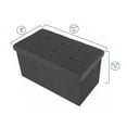 thumbnail image 3 of Seville Classics Foldable Storage Bench Ottoman, Modern Gray,  30" W x 15.7" D x 15.7" H, 3 of 11