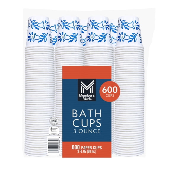 Member's Mark Printed Paper Bath Cold Cup 3 fl. oz., 600 ct.