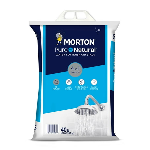 Morton Pure and Natural Water Softener Crystals 40 lbs