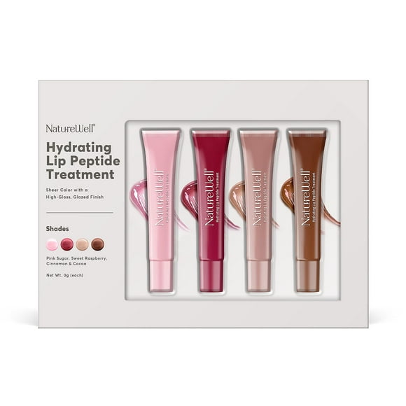 NatureWell Hydrating & Tinted Lip Peptide, 4-Pack