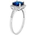 thumbnail image 2 of Cushion Cut Gemstone & 0.18 CT.T.W. Halo Diamond Ring in 14K Gold, 2 of 2