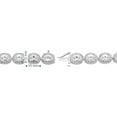 thumbnail image 4 of Oval Cut Gemstone Halo Tennis Bracelet in Sterling Silver, 4 of 5