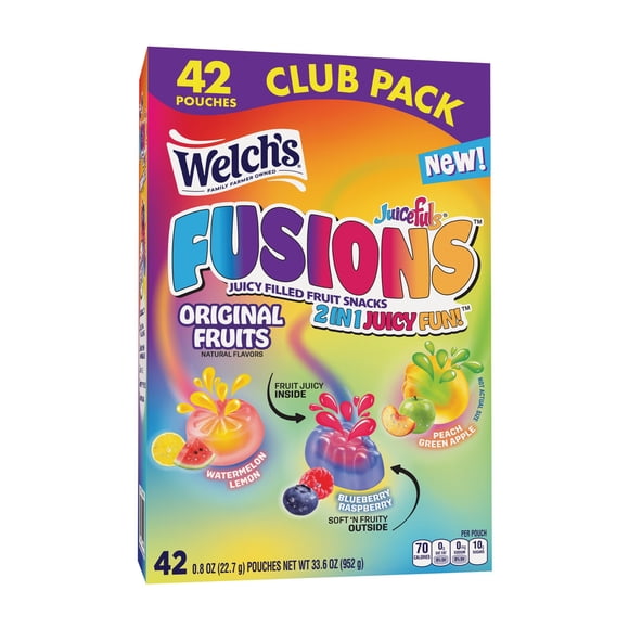 Welch's Juicefuls Fusions Fruit Snacks, 0.8 oz., 42 pk.