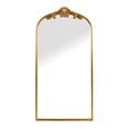 thumbnail image 3 of Azalea Park 36" x 72" Antique Gold Filigree Style Metal Leaner Floor Mirror, 3 of 7