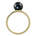 thumbnail image 2 of Cultured Freshwater Pearl and 0.08 CT.T.W. Diamond Ring in 14K Gold, 2 of 6