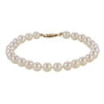 thumbnail image 1 of White Cultured Freshwater Pearl Strand Bracelet in 14K Gold, 1 of 4