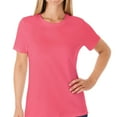 thumbnail interactive-video image 1 of Member's Mark Women's Essential Short Sleeve Crewneck T-Shirt, 1 of 7