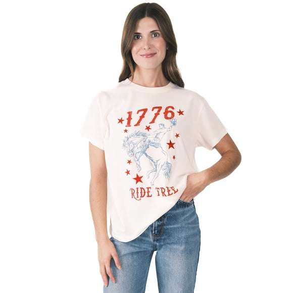 Mighty Fine Women's Americana Graphic T-Shirt