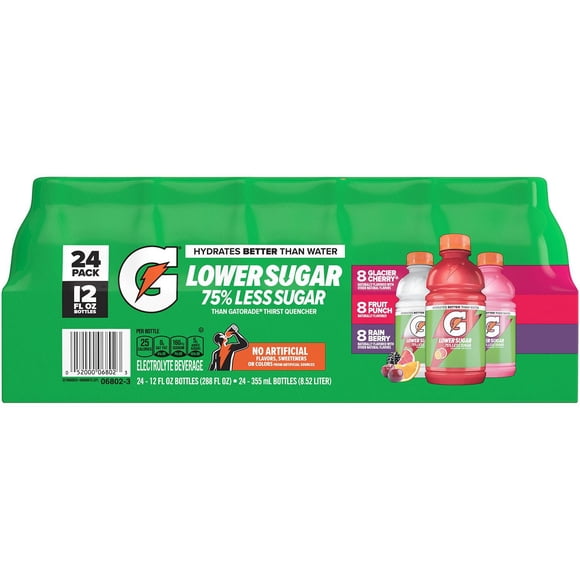 Gatorade Lower Sugar Electrolyte Beverage Variety pack, 12 fl. oz., 24 pk.