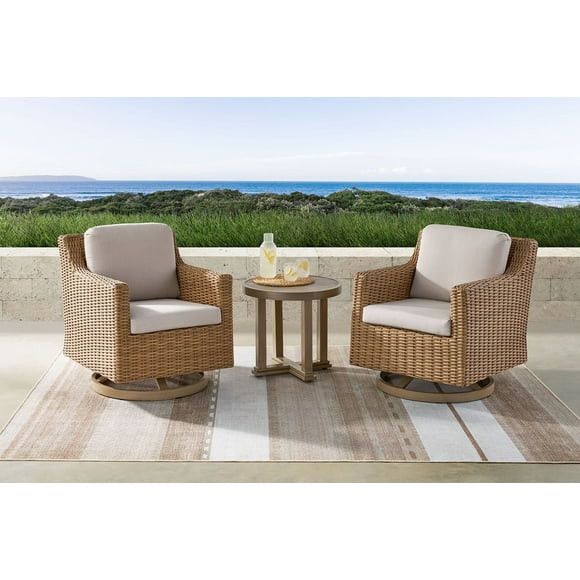 Member's Mark Breck Patio Chat Set with Sunbrella Fabric, 3pc